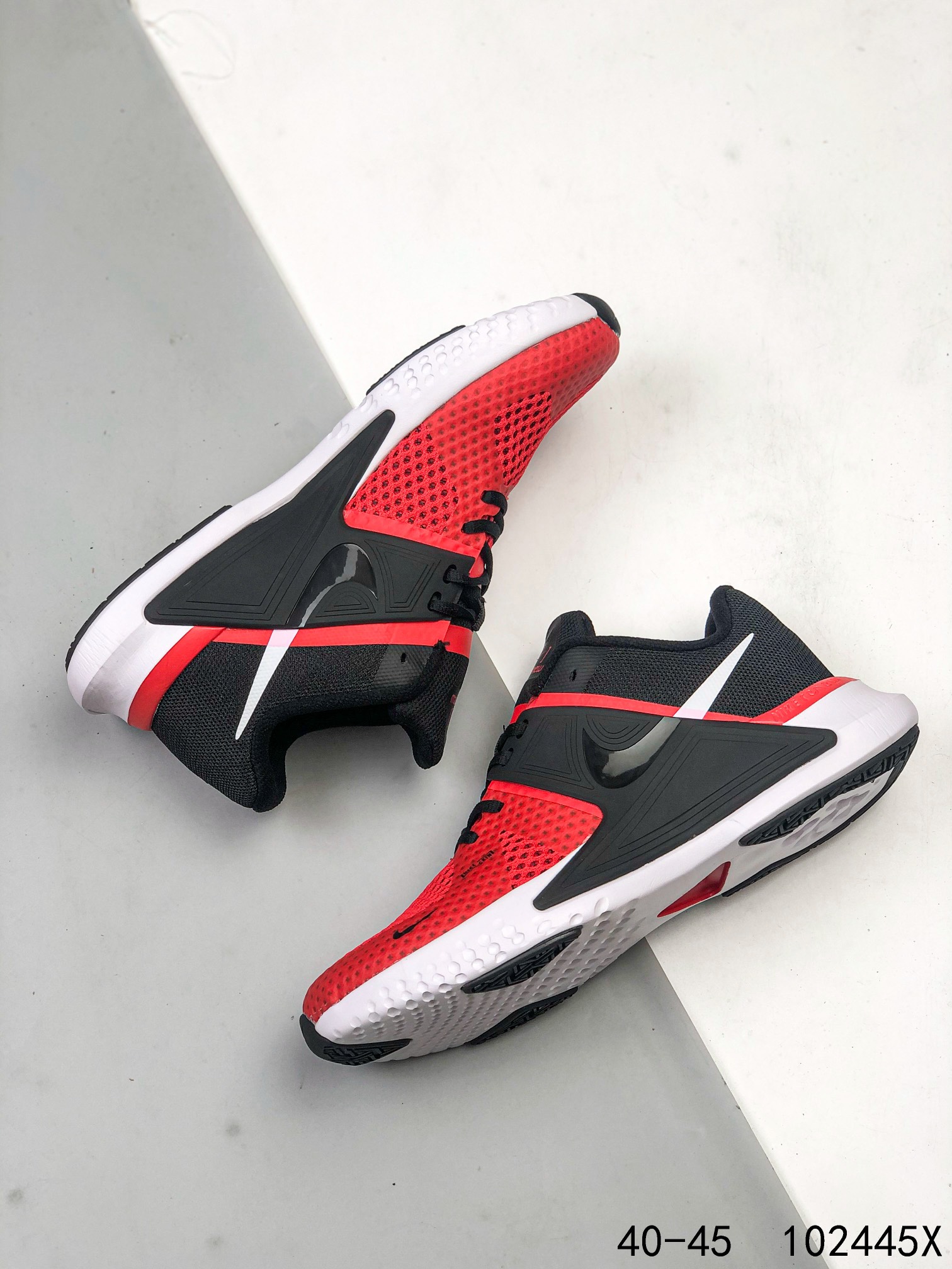 Nike Renew Red Black White Shoes - Click Image to Close